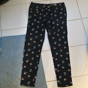 Tommy Girl Stretchy Skinny Pants With Bird Print Design Sz 13